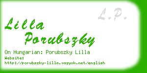 lilla porubszky business card